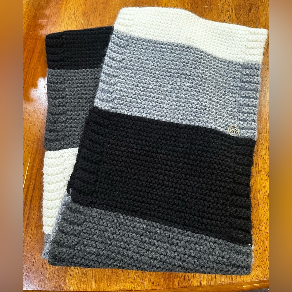 Michael Kors Striped Infinity Scarf